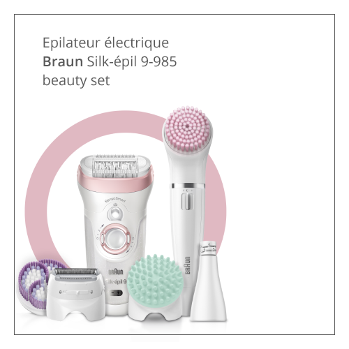 Epilateur électrique Braun Silk-épil 9-985 beauty set