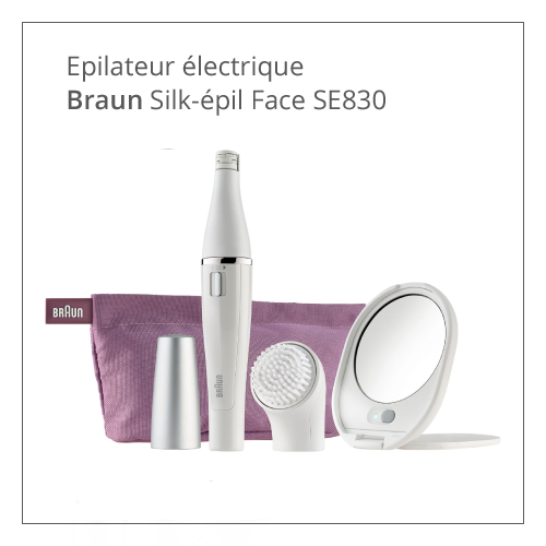 Epilateur visage Braun Face 810 + brosse