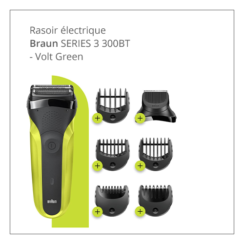 Rasoir électrique Braun Series 3 301 + Etui de voyage