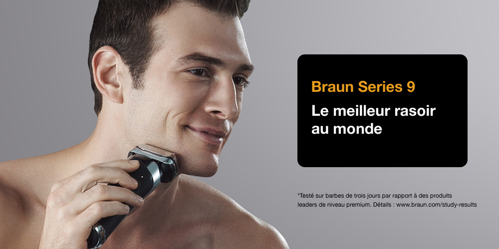Braun Series 9. Un rasage impeccable grâce à la technologie réactive. Braun Series 9