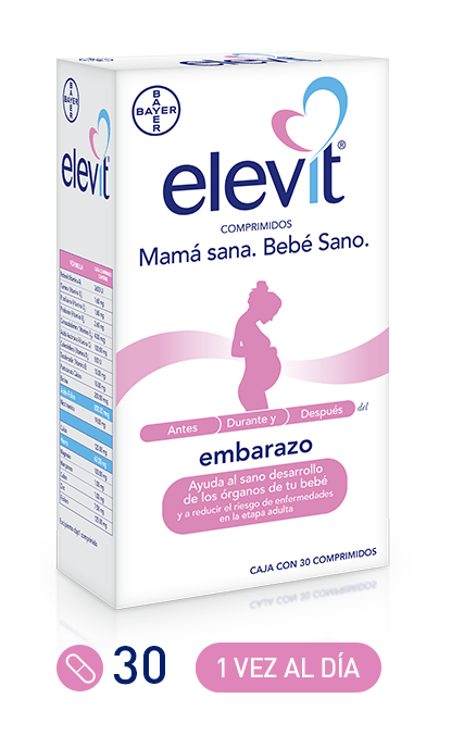 Elevit Multivitamínico para Antes, Durante y Después del Embarazo con Ácido  Fólico y Hierro, 30 Tabletas​