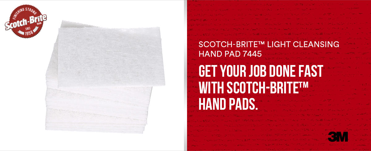 Scotch-Brite™ Light Cleansing Hand Pad 7445 (3 Pack), HP-HP