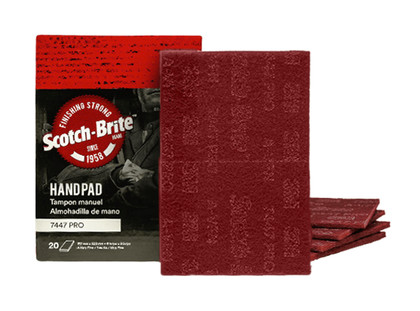 Metal Surface Preparation 3M Scotch-Brite 7448 PRO Hand Pad - 6x9 Inch Sanding Pad For Metal, Rust & Paint Removal (Replaces Steel Wool) Sanding Hand Pads