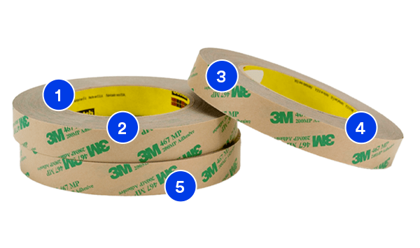 3M 467MP Double Sided Adhesive Tape Roll Trim Tape Double Side Tape for  Laser Crafting 3M Tape for Wood Crafting / 12x60 Yards 