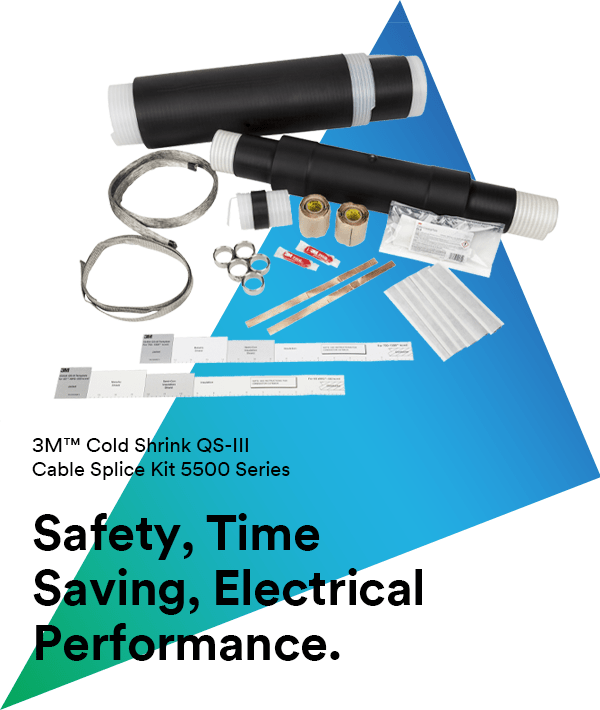 3M™ Cold Shrink QS-III Inline Shielded Cable Splice Kits 5513A