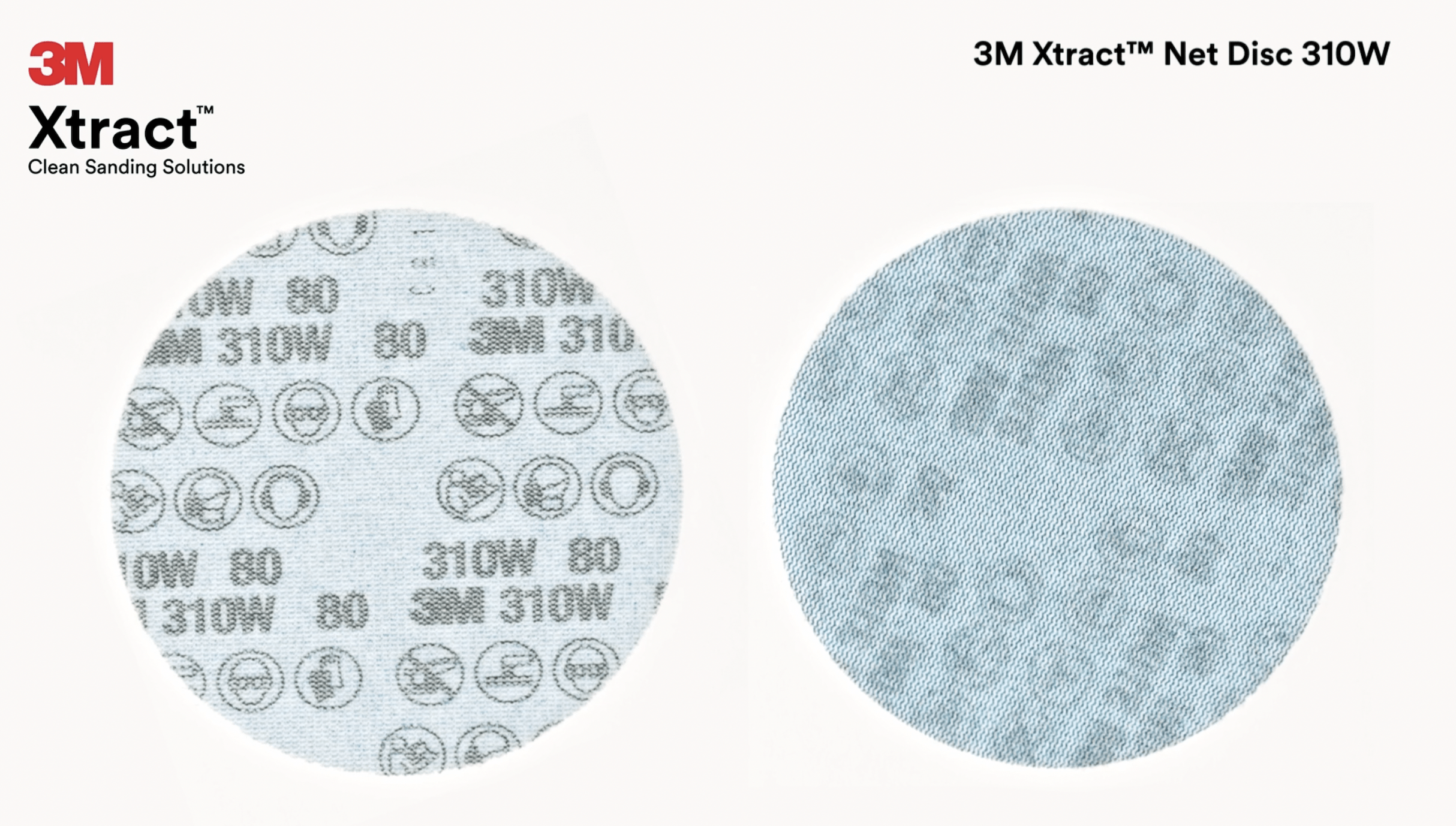3M Xtract Disque abrasif quadrillé 310W, 150 mm, 180+, non perforé