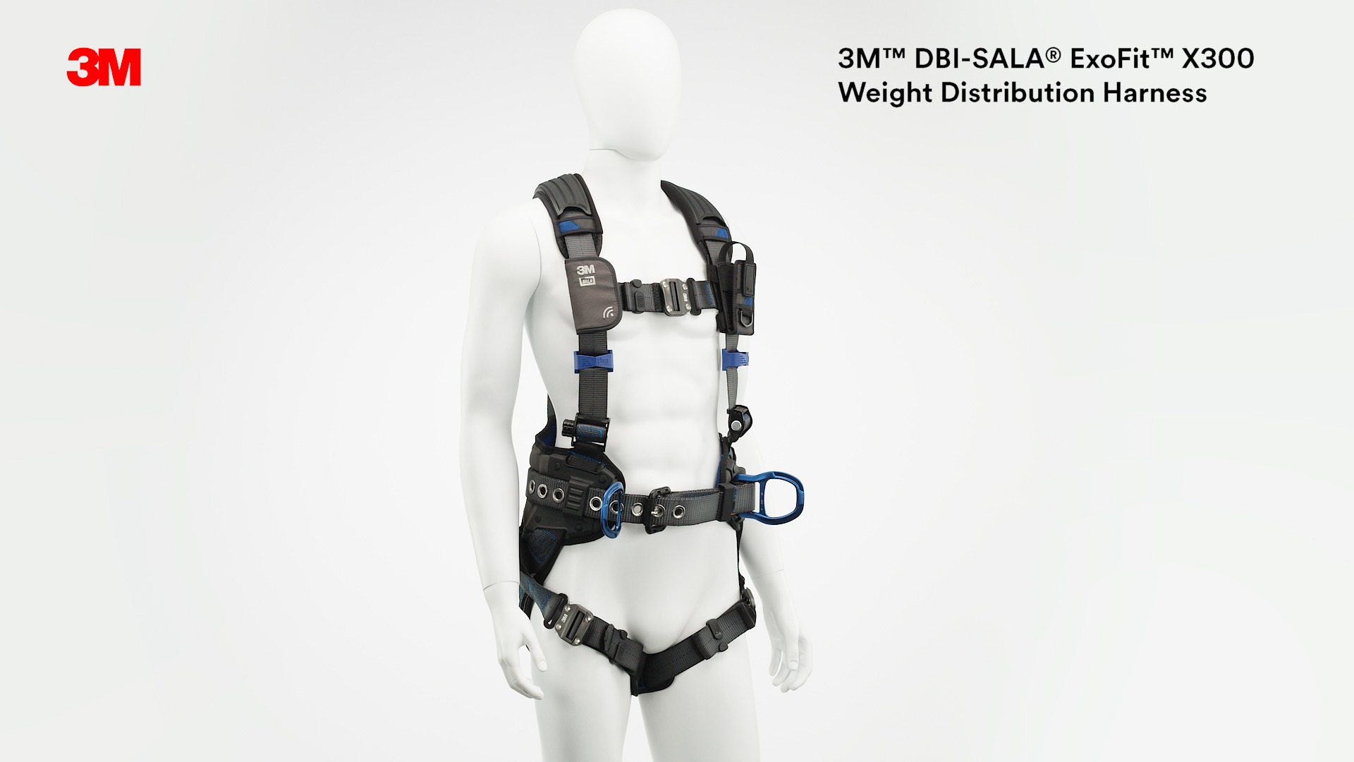 選択 3M 1113040 DBI-SALA ExoFit X300 Comfort Vest Climbing Harness Fall  Protection, General Industry, Aluminum Back and Front D-Ring, Auto-Locking  Quick Co