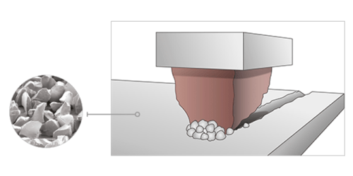 Conventional ceramic abrasive grain