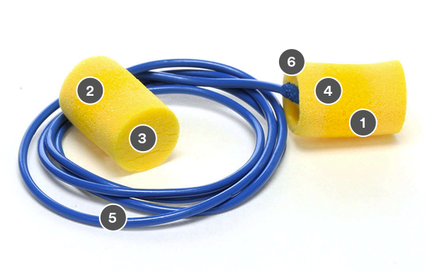 3M EAR Disposable Ear Plugs PVC Corded Earplugs 28dB EX-01-001