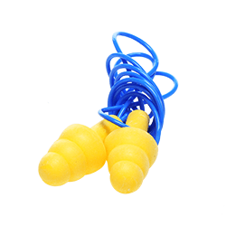 3M EAR UltraFit Tapones para los oídos con cable 340-4004, 100 pares,  amarillo, bolsa de polietileno 3404004