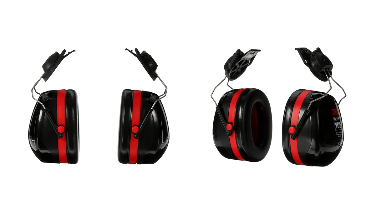 3M™ PELTOR™ Optime™ 105 Earmuffs H10P3E, Hard Hat Attached, 10 EA/Case 3M  United States