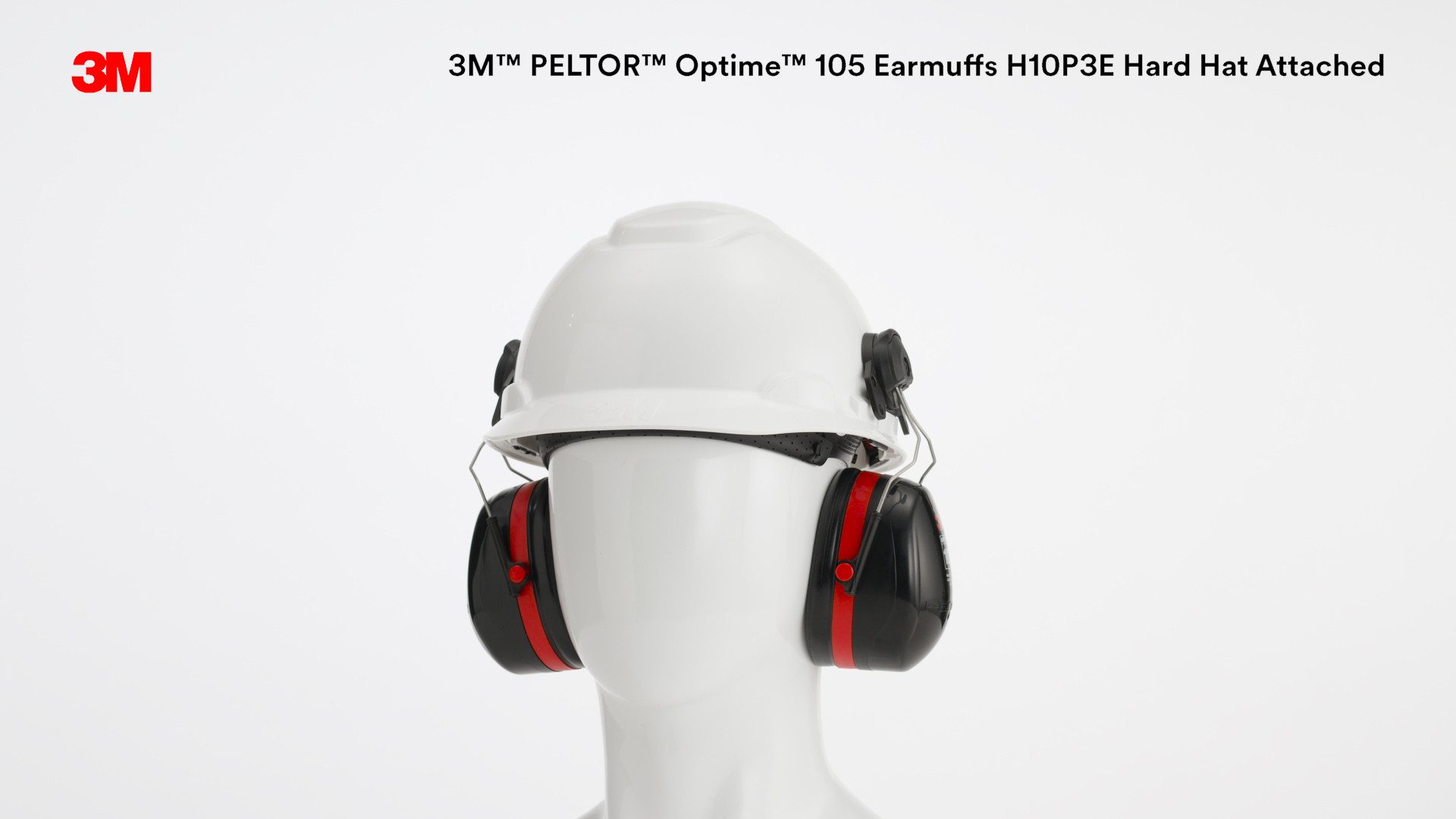 3M™ PELTOR™ Optime™ 105 Earmuffs H10P3E, Hard Hat Attached, 10 EA/Case 3M  United States
