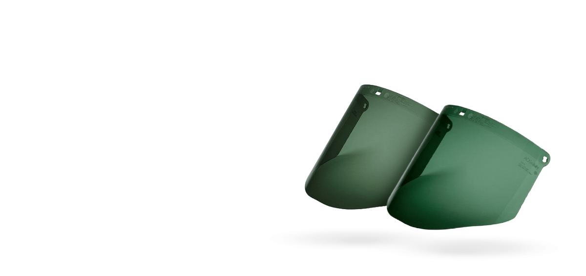 Face Protection 3M 82702 Dark Green Polycarbonate Faceshield WP96C 