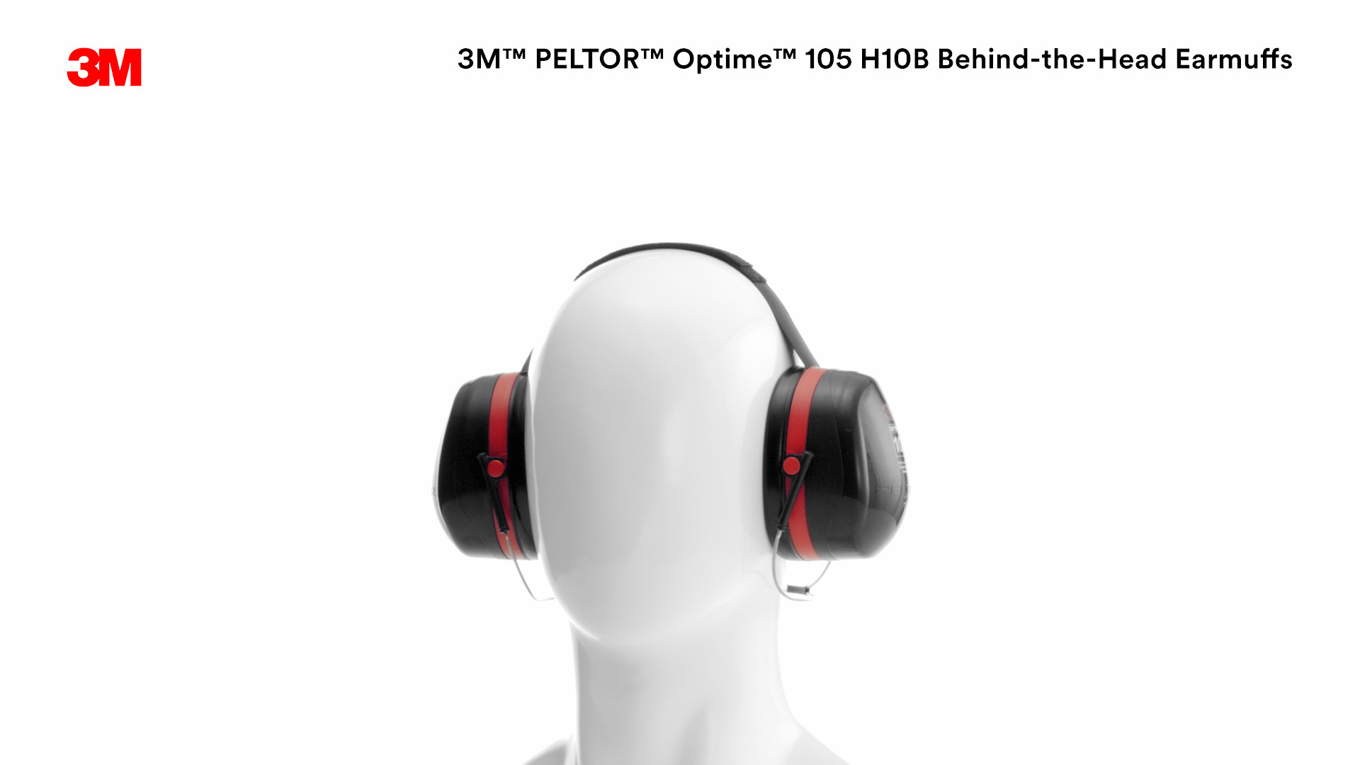 3M™ PELTOR™ Optime™ 105 Earmuffs H10B, Behind-the-Head, 10 EA/Case 3M  United States