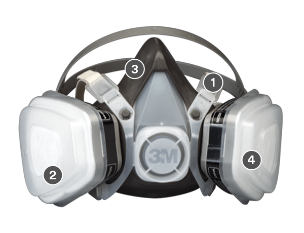 3M 52P71 – Respirateur à demi-masque – Moyen H-3390 - Uline