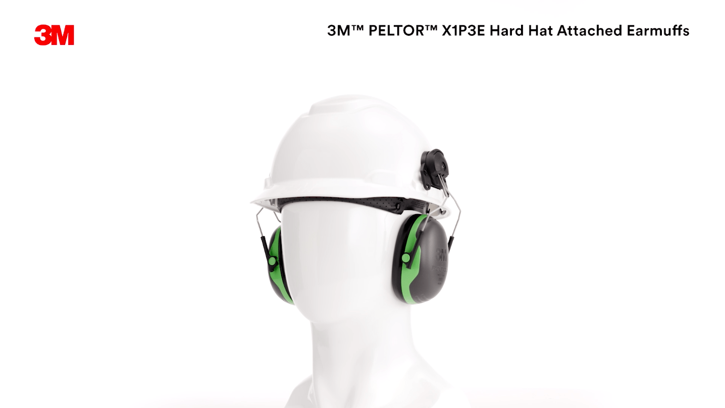 3M™ PELTOR™ X1 Earmuffs X1P3E/37275(AAD), Hard Hat Attached, 10 ea/Case 3M  United States