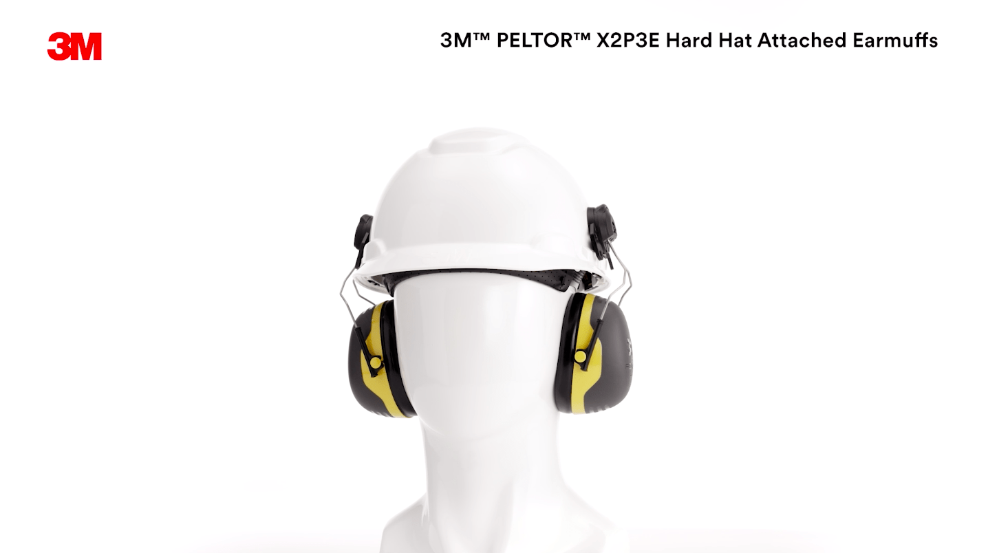 3M™ PELTOR™ X2 Earmuffs X2P3E/37276(AAD), Hard Hat Attached, 10 EA/Case 3M  United States