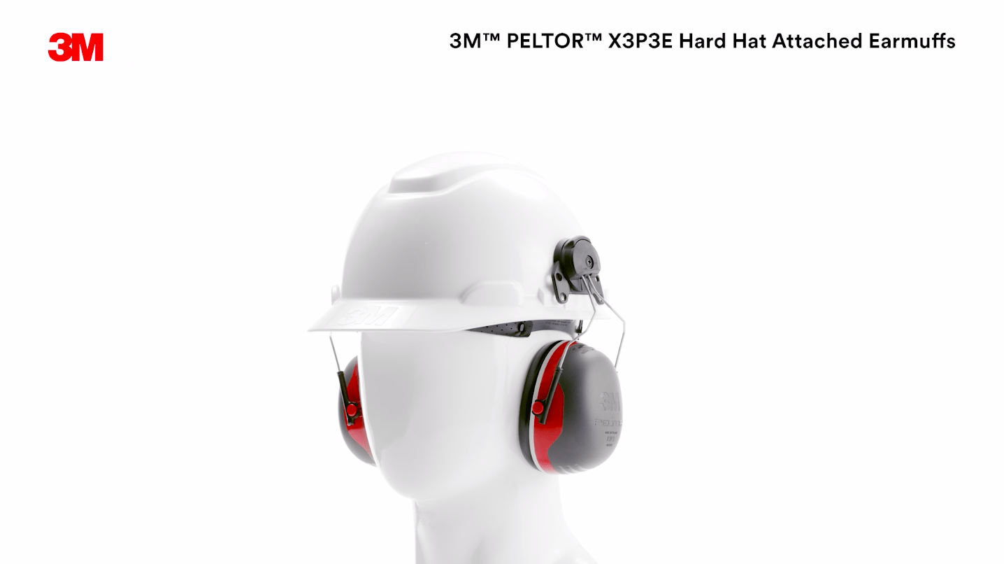 3M™ PELTOR™ X3 Earmuffs X3P3E/37277(AAD), Hard Hat Attached, 10 EA/Case 3M  United States