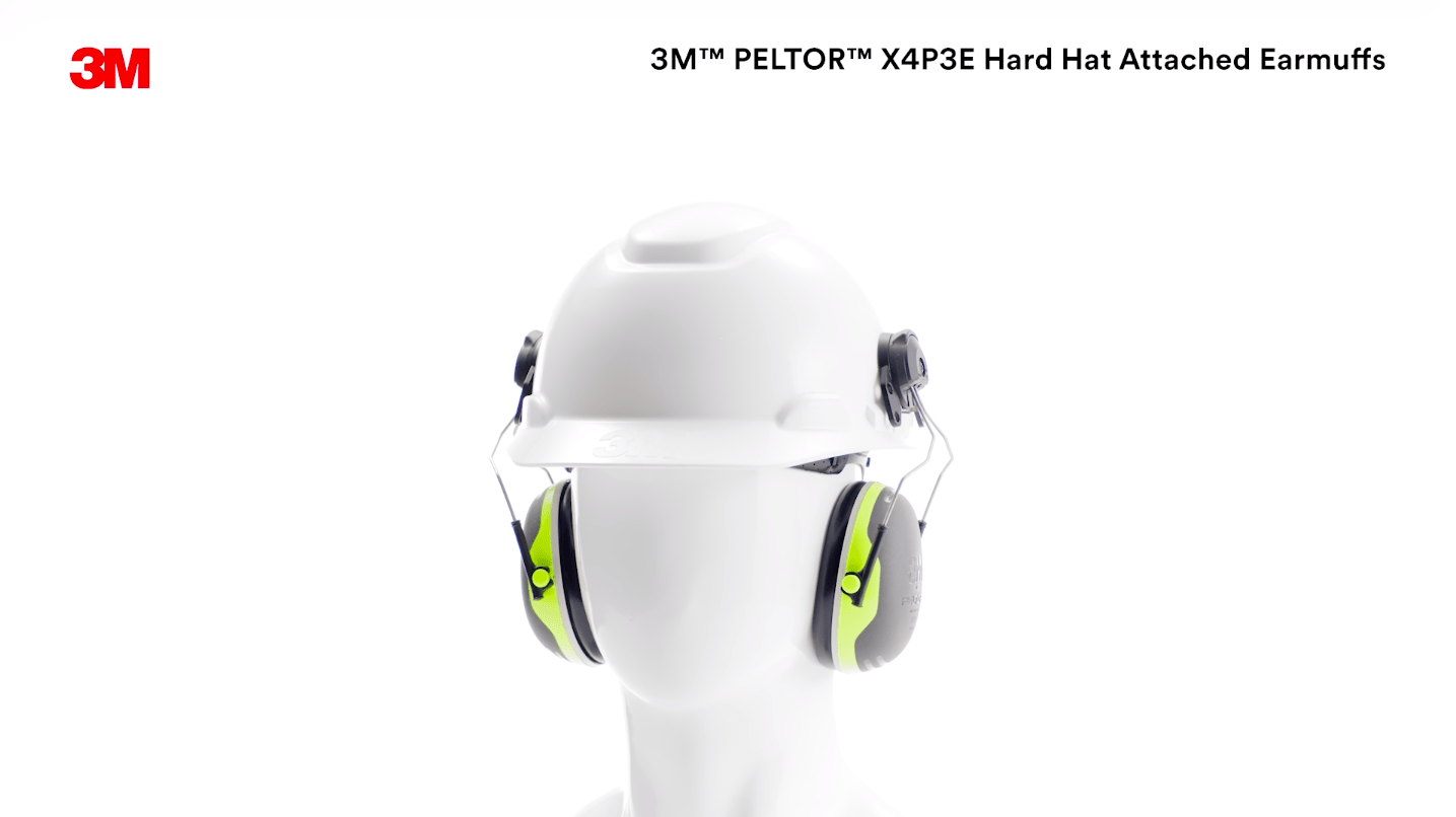 3M™ PELTOR™ X4 Earmuffs X4P3E/37278(AAD), Hard Hat Attached, 10 EA/Case 3M  United States