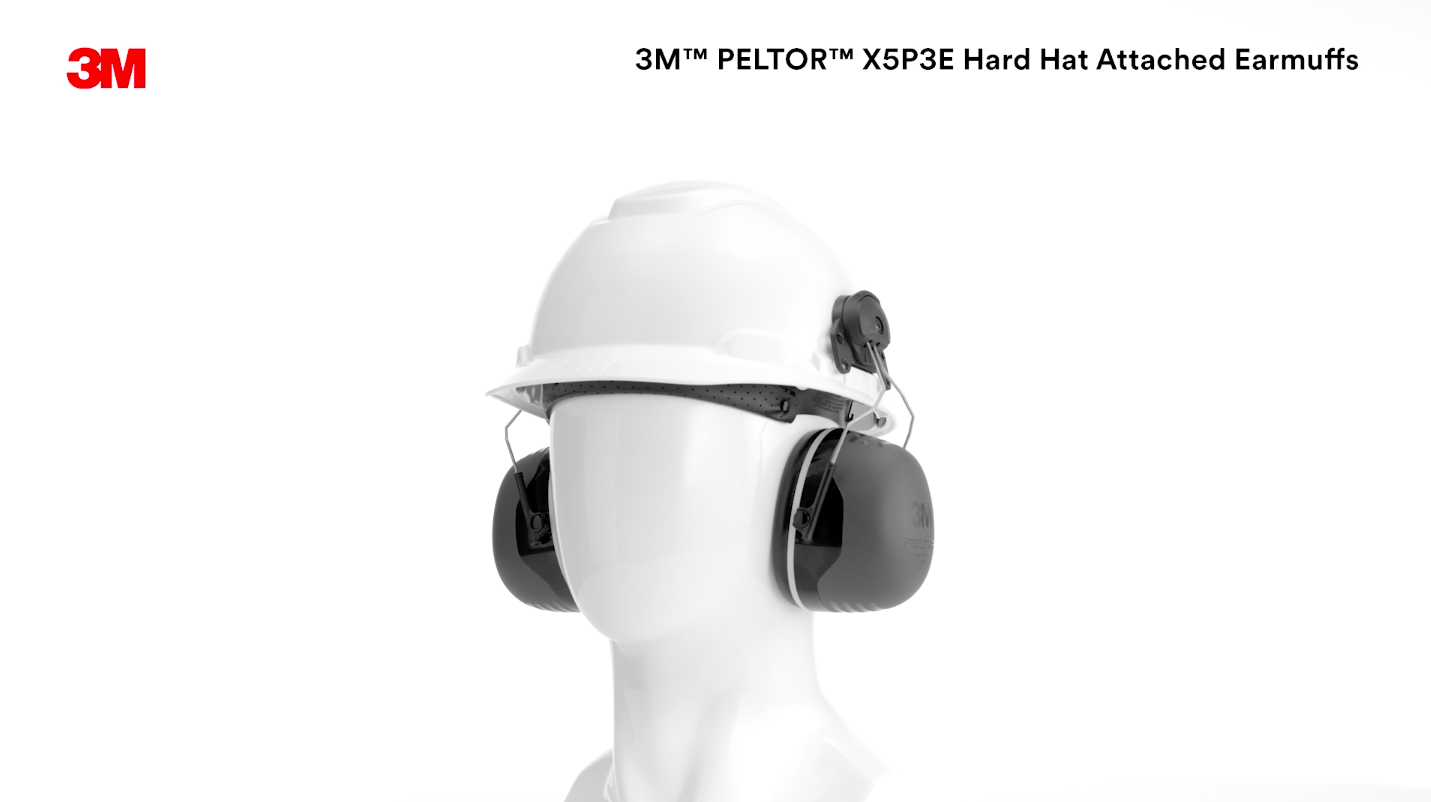 3M™ PELTOR™ X5 Earmuffs X5P3E37279(AAD), Hard Hat Attached, 10 EA/Case 3M  United States