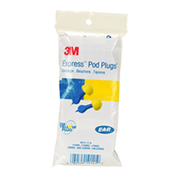 3M™ E-A-R™ EXPRESS™ Pod Plugs™ Earplugs 311-1127, Metal Detectable