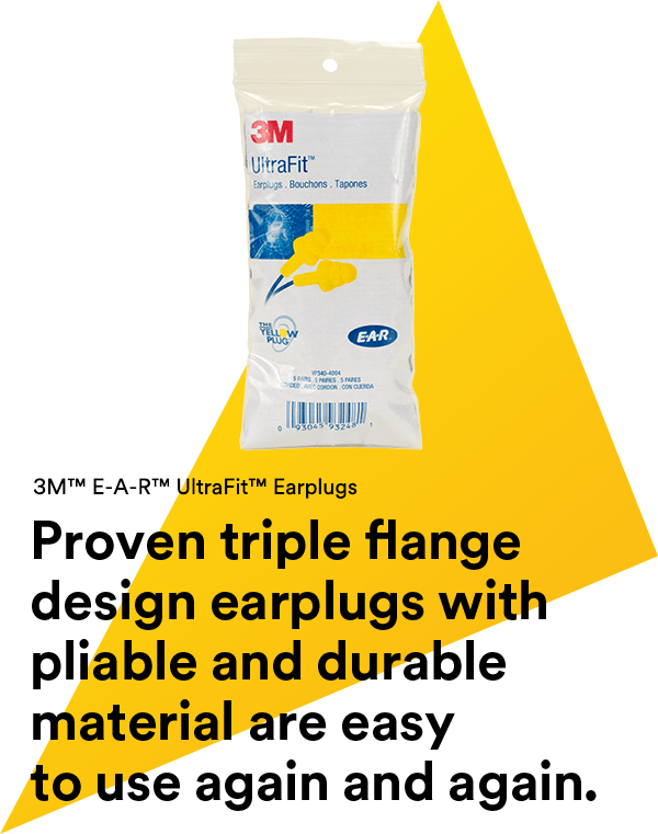 3M™ E-A-R™ UltraFit™ Earplugs 340-4002, Corded, Carrying Case, 200