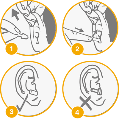 3M™ E-A-R™ Push-Ins™ Earplugs 318-3000, Metal Detectable, Corded