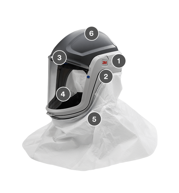 3M™ Versaflo™ Respiratory Helmet Assembly M-405, with Standard 