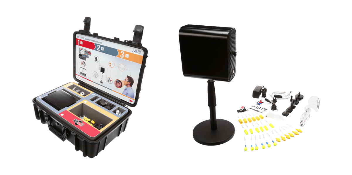 3M™ E-A-Rfit™ Dual-Ear Validation System - Includes Speaker & Stand, Dual-Element Microphones, USB Cable, Power Cable, Roll Model, Trial Quantity of Probed Test Plugs, Software (Available Via Online Download)