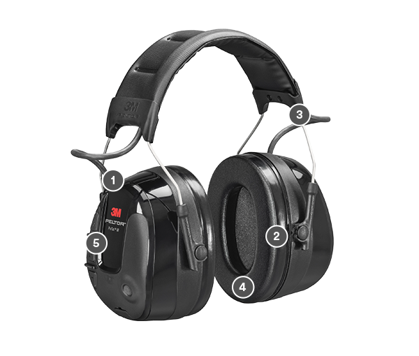 3M™ PELTOR™ ProTac III MT13H221A, Headset, Black, Headband, 10