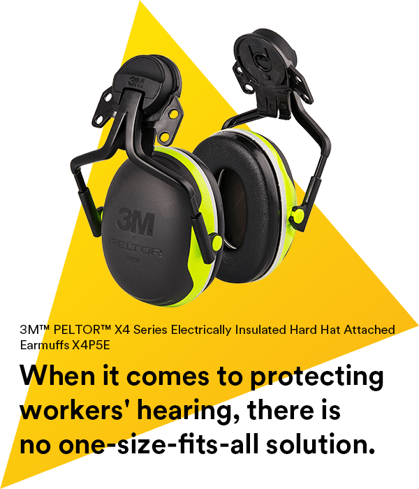 3M™ PELTOR™ Hard Hat Attached Electrically Insulated Earmuffs X4P5E, 10  EA/Case 3M United States