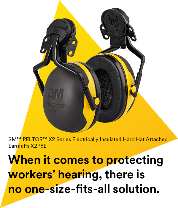 3M™ PELTOR™ Hard Hat Attached Electrically Insulated Earmuffs X2P5E, 10 EA/ Case 3M United States