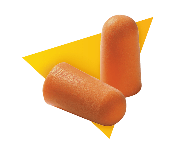 3M 25 dB Reusable Polyurethane Foam Ear Plugs Orange 3 pair