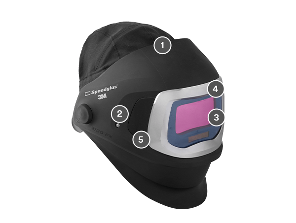 3M Speedglas 9100 Welding Helmet 06-0300-51Sw With Sidewindows Headband And Si