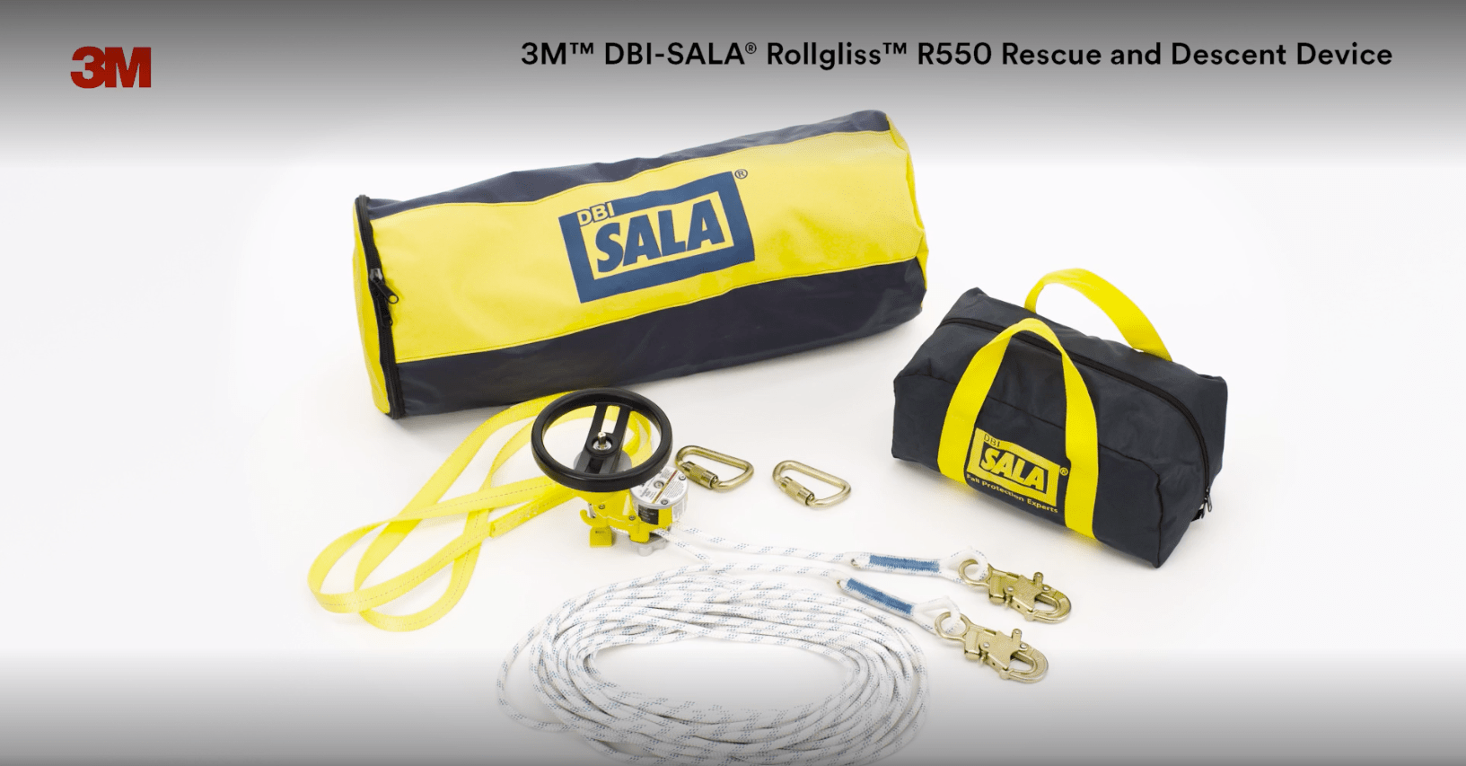 3M™ DBI-SALA® Rollgliss™ Vertical Low Speed Automatic Descender 3303000,  Galvanized Steel Cable/Hook, 115 ft
