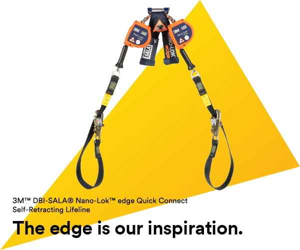 3M™ DBI-SALA® Nano-Lok™ edge Twin-Leg Tie-Back Personal Self-Retracting  Lifeline 3500228, Galvanized Cable, 9 ft