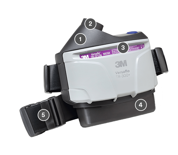 3M™ Versaflo™ PAPR Assembly TR-307N+, with Easy Clean Belt