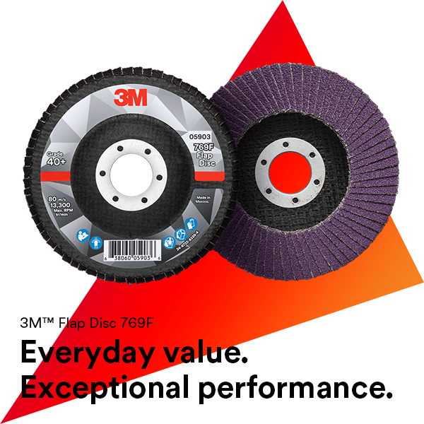 3M™ Flap Disc 769F, 60+, T27 Quick Change, 7 in x 5/8 in-11, 5 ea