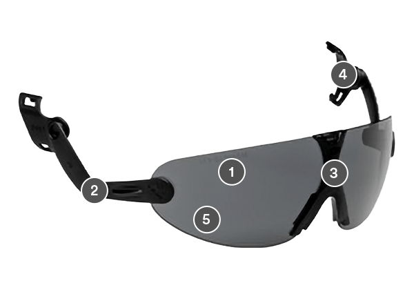 3M W-Series Face Shield for X5000 Series Helmet - Recommended for: Automotive, Construction, Sanitation, Food Processing, Manufacturing, Infrastructure, Industrial Maintenance, Military, Repair, Machine Operation, Mining, ... - Standard Size - Head,