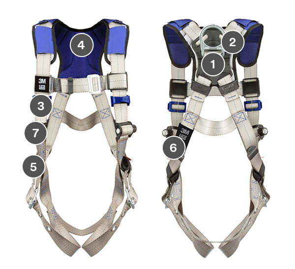 3M™ DBI-SALA® ExoFit™ X100 Comfort Vest Safety Harness 1401002 