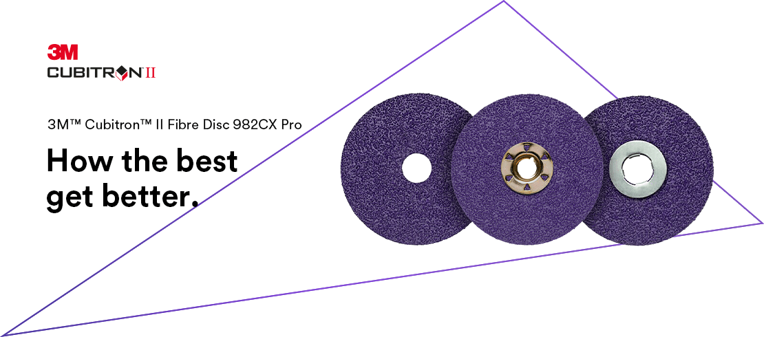 3M™ Cubitron™ II Fibre Disc 982CX Pro, 36+, 4-1/2 in x 7/8 in, Die