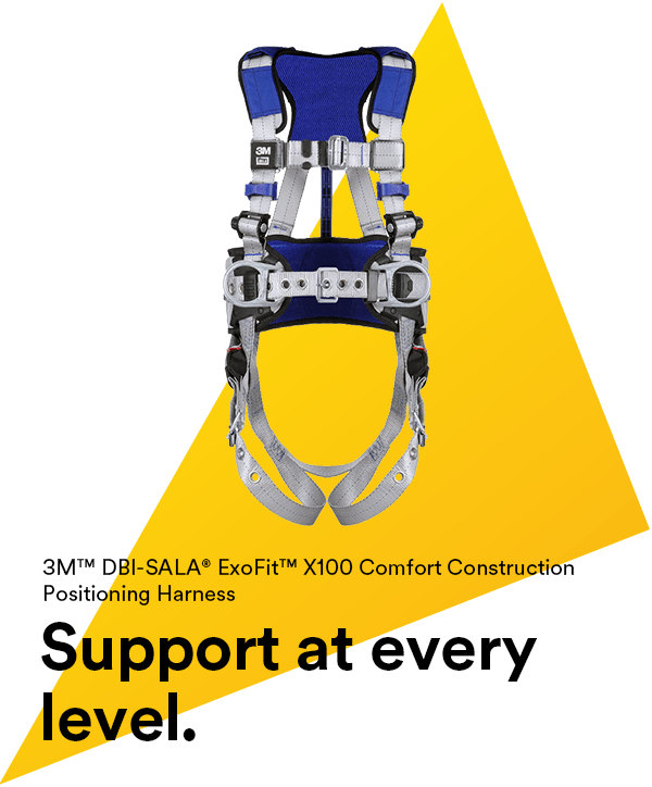 最安 3M DBI-SALA ExoFit X100 Weight Distribution Comfort Construction Safety  Harness Fall Protection, with Body Belt, Back and Hip Padding, Multi並行輸入品 