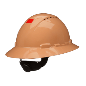 3M™ SecureFit™ Full Brim Hard Hat H-806SFV-UV, Orange Vented, 4