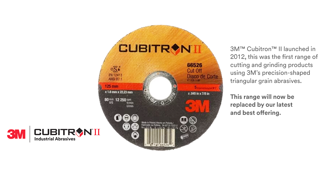 3M™ Cubitron™ 3 Cut-Off Wheel, 90052, 60+, T27, 5 in x 0.04